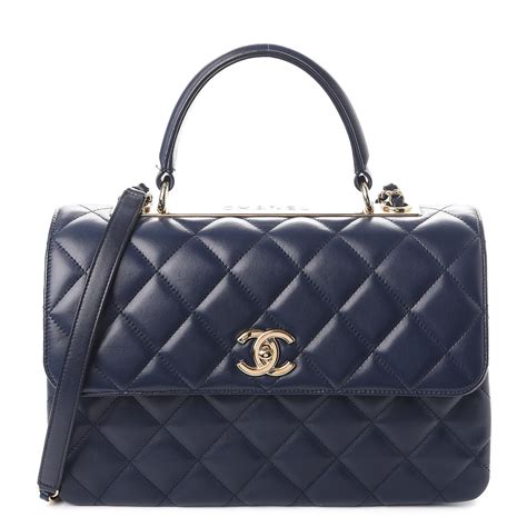 chanel trendy cc flap bag blue